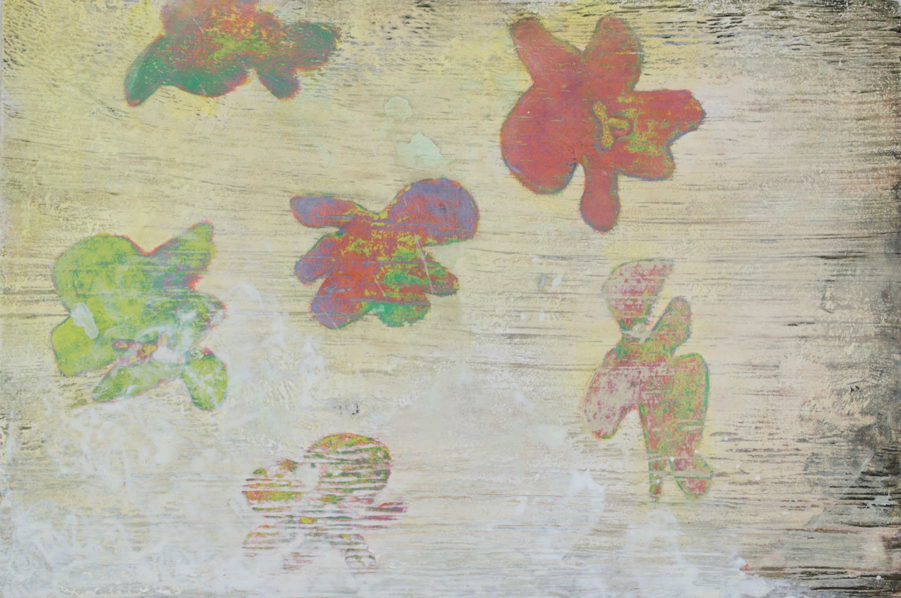 Flower Study on Wood, 2024