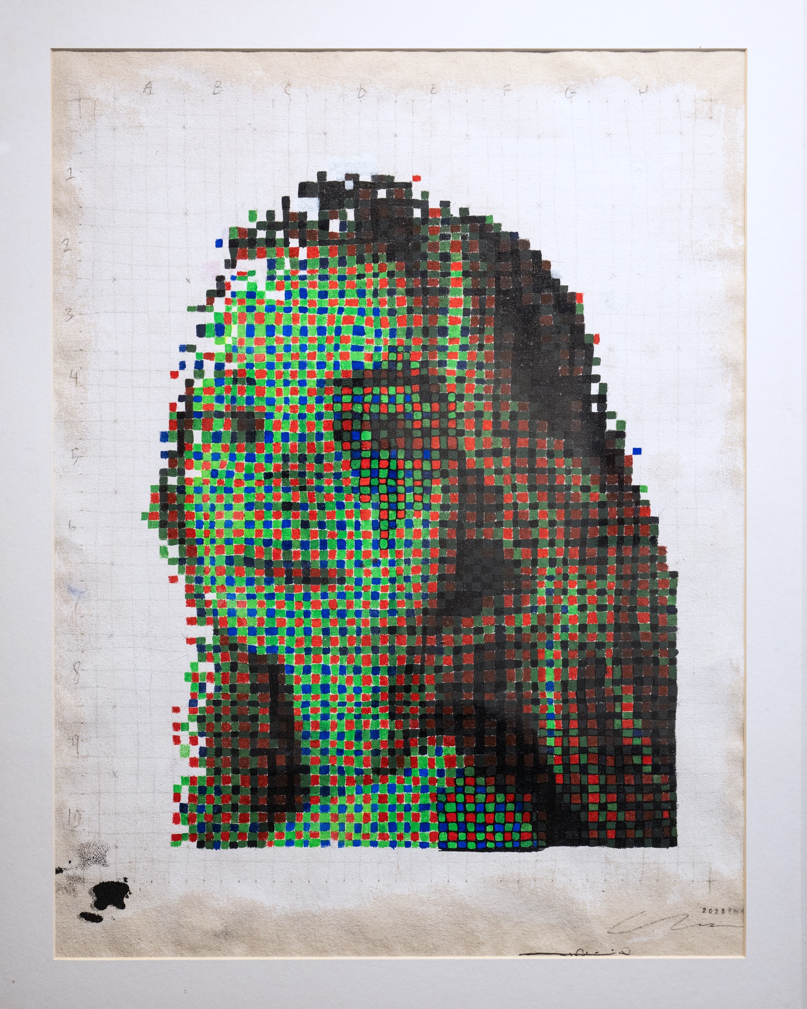 Pixel Study of an AI-Generated Model, 2025
